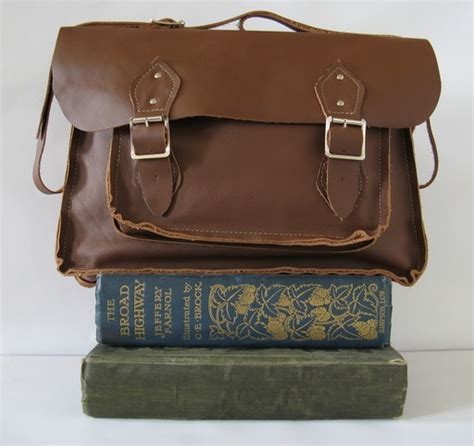 I Love Handmade: Soft Brown Leather Satchel by Hold On To Your Handbag