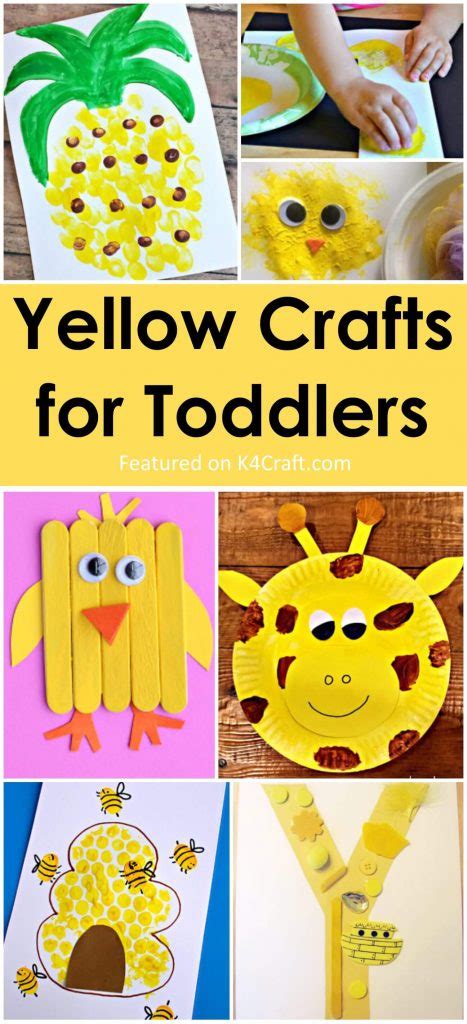 Yellow Crafts for Toddlers with Creative Activities! - K4 Craft