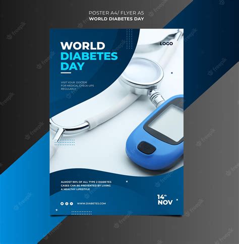 Premium Vector | World diabetes day poster