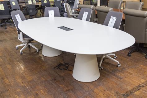 9.2′ x 5′ White Conference Table • Peartree Office Furniture