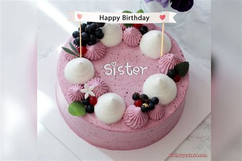 Happy Birthday Cake For Sister With Name