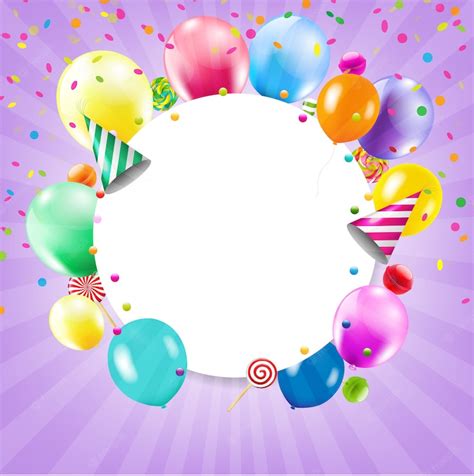 Premium Vector | Happy birthday card with balloons