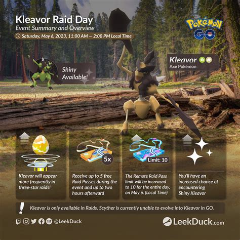 Kleavor Raid Day - Leek Duck | Pokémon GO News and Resources