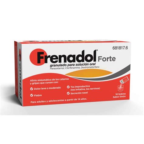 Buy Frenadol Forte 10 Sachets - Symptomatic Relief of Flu and Cold