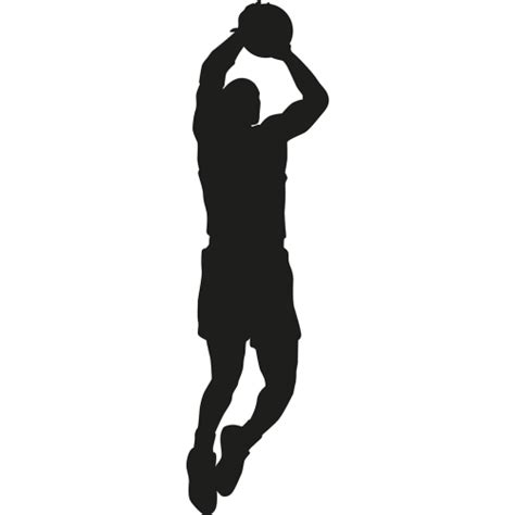 Basketball Player Shooting Hoops Silhouette Cardboard Cutout