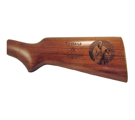 Custom Design Gun Stock Engraving - Whitetail Woodcrafters