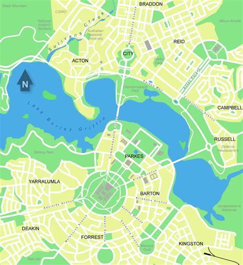 City Central Map of Canberra - Mapsof.Net