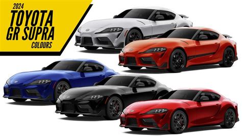 2024 Toyota GR Supra - All Color Paint Options - Images | Supra, Toyota ...