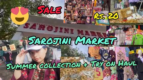 Sarojini nagar market summer collection shopping + Try on Haul ...