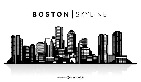 Boston Skyline Silhouette Vector at Vectorified.com | Collection of ...