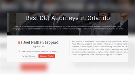 Voted 2017 Best Orlando DUI Attorneys in Florida - Leppard Law