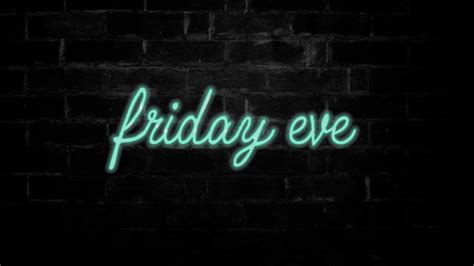 Happy Friday Eve Cursive Neon Text GIF | GIFDB.com