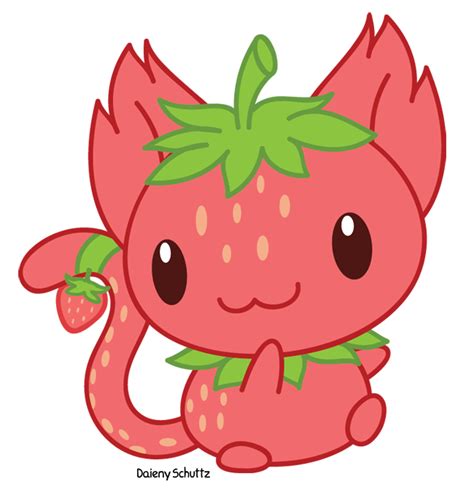 Strawberry Cat by Daieny on DeviantArt