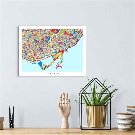 Toronto Street Map Wall Art, Canvas Prints, Framed Prints, Wall Peels ...