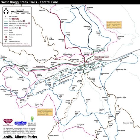 A detailed overview of West Bragg Creek's Mountain Bike Trails with ...