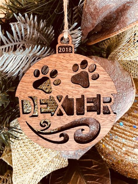 Personalized Dogs 2018 Solid Wood Christmas Ornament >>> Click on the image for additional ...