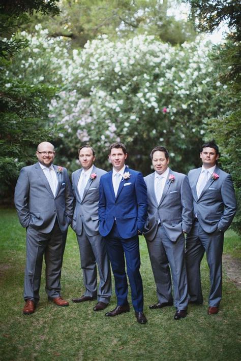 Related image | Groomsmen wedding photos, Groom blue suit, Groomsmen grey