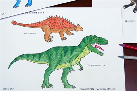 T Rex Free Dinosaur Coloring Pages - Perfect for use at home or in your classroom.