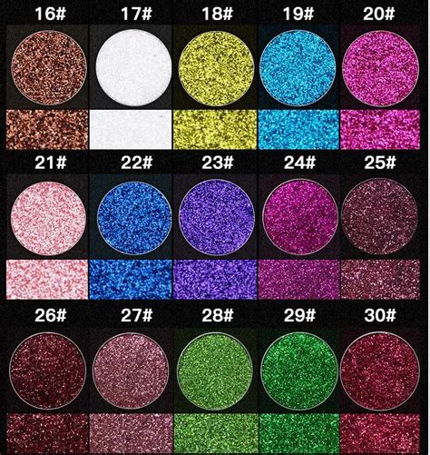 Glitter Eyeshadow Powder Bright Rainbow Eyeshadows Cosmetic Make Up Pressed Glitters Diamond ...