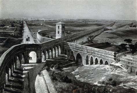 Roman aqueducts in Via Latina, to the southeast of Rome: view of the ...