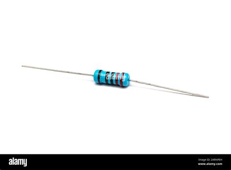 Blue resistor close-up, isolate on white background Stock Photo - Alamy