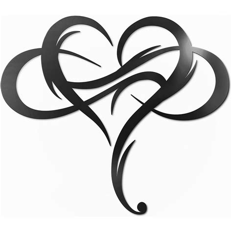 Metal Infinity Heart Art Decor - Personalized Wall Hanging Sign Love ...