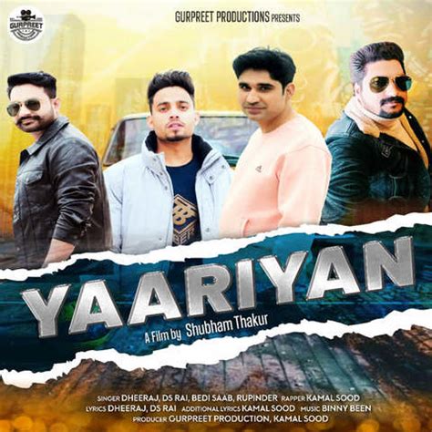 Yaariyan Song Download: Yaariyan MP3 Punjabi Song Online Free on Gaana.com