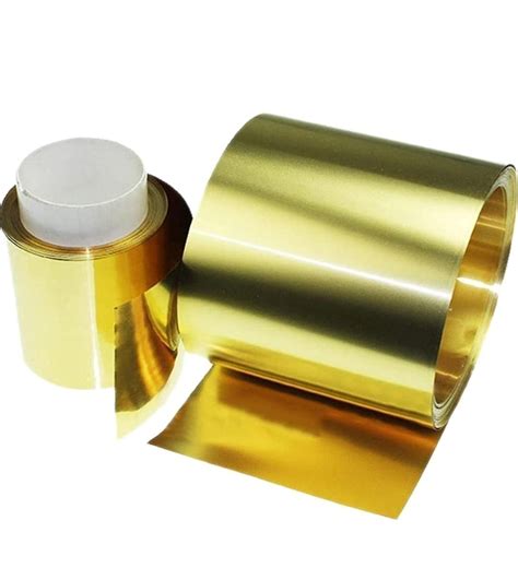 Aviation Metal & Alloys Golden Brass Sheet Roll, Metal Foil Plate 100mm ...