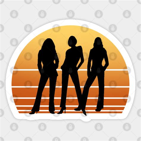 Charlie's Angels Vintage Sunset Silhouette - Charlies Angels - Sticker ...