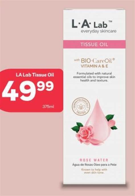 L.A Lab Tissue Oil 375ml offer at PEP