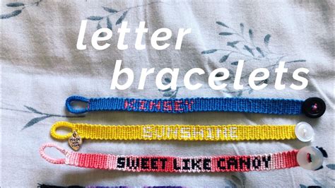 name/letter friendship bracelet tutorial! (advanced) - YouTube