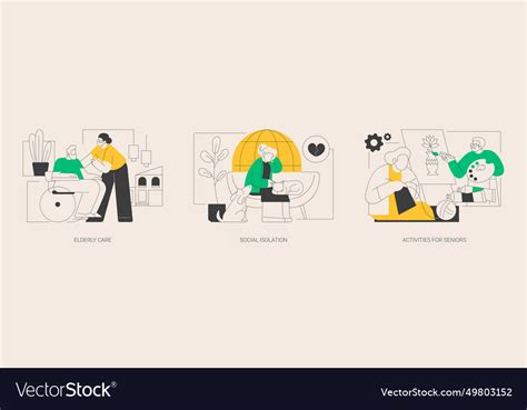 Older generation lifestyle abstract concept Vector Image