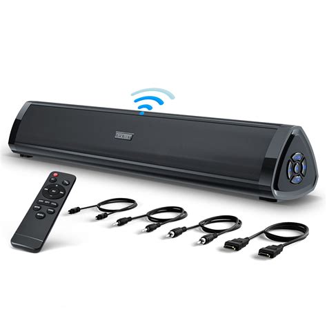 Buy Desobry Sound bar for TV with Bluetooth 5.0 50W Small Soundbar ...