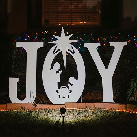 Joy Nativity Yard Sign | Christmas Yard Art