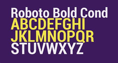 Roboto Bold Condensed free Font - What Font Is