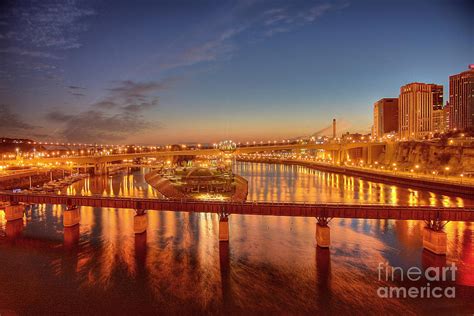 Saint Paul Skyline At Night Photograph by Wayne Moran - Pixels