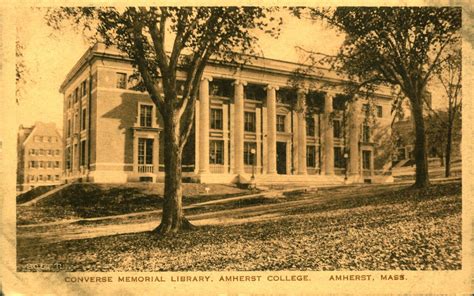 Library Postcards: 1919 Converse Memorial Library, Amherst College ...