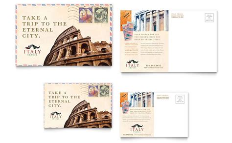 Italy Travel Postcard Template Design