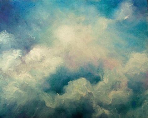 Clouds Skyscape Oil Painting by Marina Petro by MarinaPetroFineArt