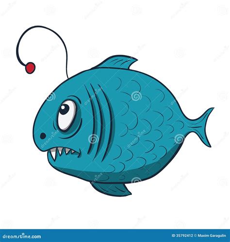 Funny Cartoon Fish. Vector Illustration Stock Photography - Image: 35792412