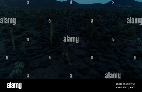 Aerial of Sonoran Desert at Night: Background Stock Video Footage - Alamy