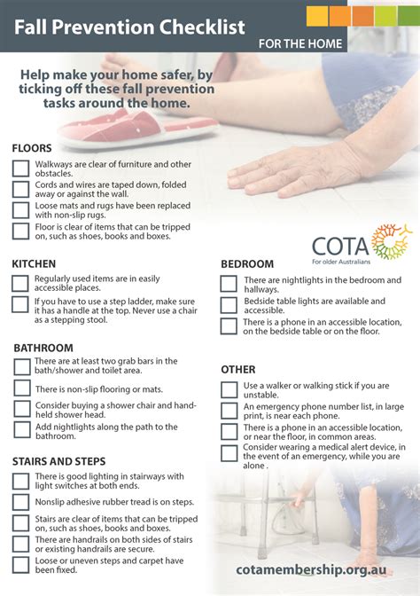 Fall Prevention Checklist | COTA Insurance