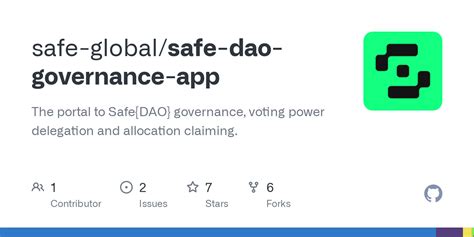 GitHub - safe-global/safe-dao-governance-app: The portal to Safe{DAO} governance, voting power ...