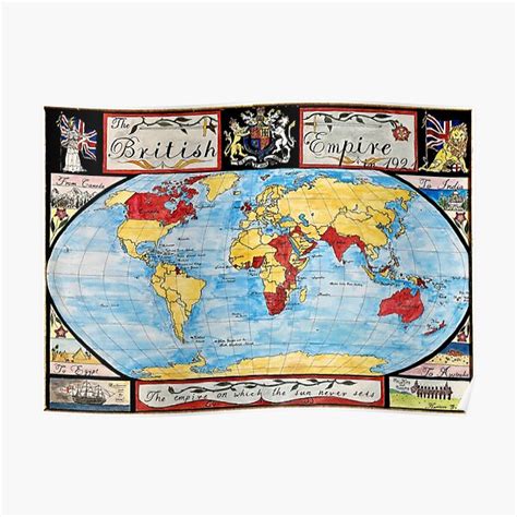 "Map of the British Empire 1921" Poster for Sale by CartographCraft | Redbubble