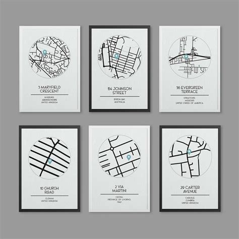 City Street Map Location Poster Print Capital City Travel Explorer ...