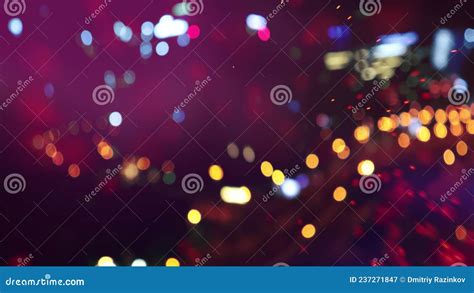 Bokeh City Seamless Loop. Christmas Background Night City. Nightlife ...