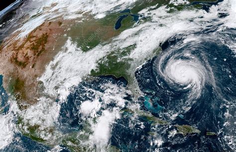 Hurricane Florence, satellite image - Stock Image - C040/3967 - Science Photo Library