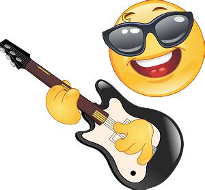 guitar playing emoji decal