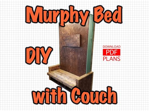 Murphy Bed With Couch DIY Plans Affordable and Simple - Etsy