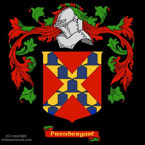 Prendergast family crest and meaning of the coat of arms for the ...